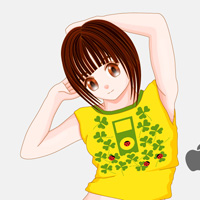 MAC女孩卡通头像,火辣苹果女孩也是萌萌哒