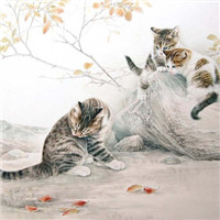 手绘猫咪图片头像图片,三只猫和老鼠的故事