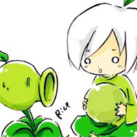 植物大战僵尸手绘卡通人物头像,植物女生大战