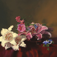 油画头像图片,花卉油画作品欣赏