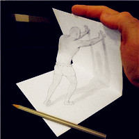 小小铅笔画出个性又另类的画儿,手绘3d立体画