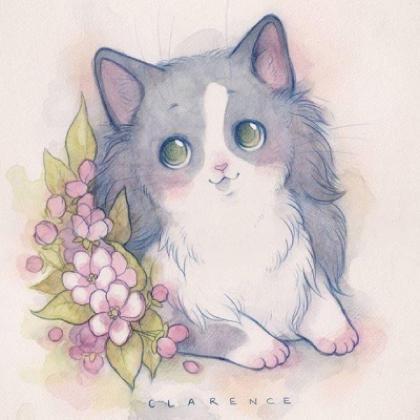 手绘动物头像，小狗、小猫、小猪彩色手绘主题