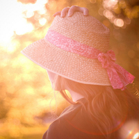 自由自在,开心活泼戴帽子唯美女生头像,笑如如花最美的女人