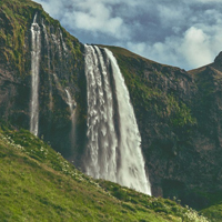 瀑布风景头像,气势磅礴的山水瀑布风景图片
