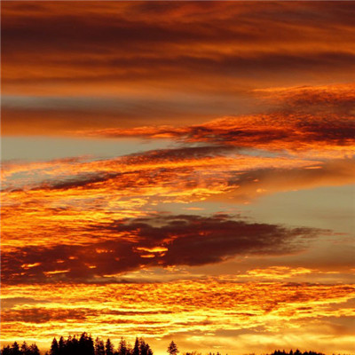 会带来好运的微信头像，唯美绚丽的火烧云风景图片