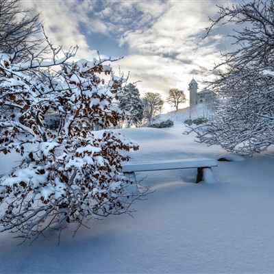 冬天雪景的微信头像，好看的冬季雪景风景图片