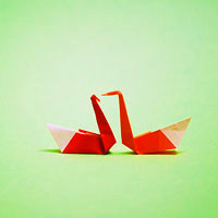 唯美意境折纸千纸鹤头像,一生一世一对一的爱情