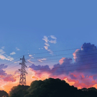 宫崎骏手绘风景画唯美头像图片
