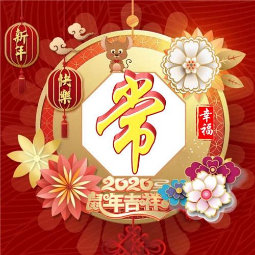 2020新年快乐头像，姓氏百家姓美图头像鼠年吉祥