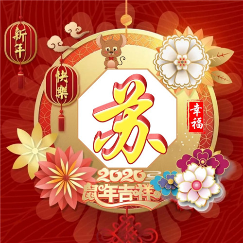 2020新年快乐头像，姓氏百家姓美图头像鼠年吉祥