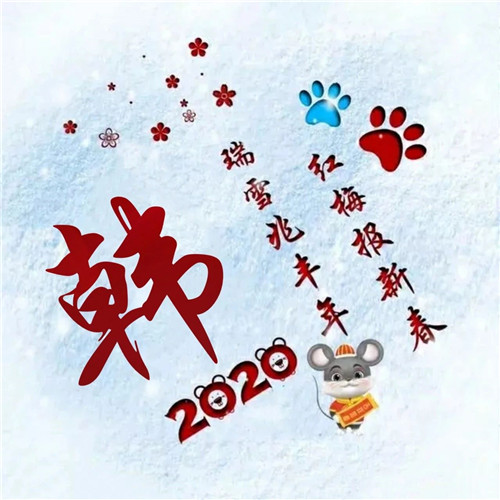 寓意吉祥好兆头的姓氏头像图片 瑞雪兆丰年 红梅报新春