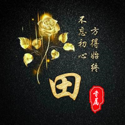 姓氏头像 金色玫瑰不忘初心版方得始终