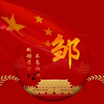 国庆节姓氏头像图片，红色喜庆加天安门