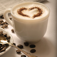 心形咖啡头像,卡布基诺咖啡图片