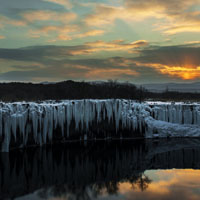 冬季风景头像,冬季的黑龙江镜泊湖图片大全