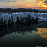 冬季风景头像,冬季的黑龙江镜泊湖图片大全