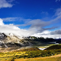 高清风景头像,西藏旅途风景蓝天白云高山