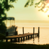 湖面早晨日出美景图片,阳光美风景美