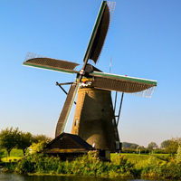 荷兰风车风景图片,唯美有爱的地方