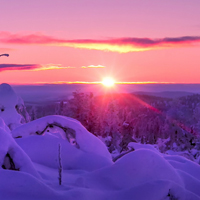 日落怡人景色图片微信头像,最美的冬天早晨