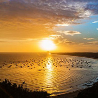 微信头像风景大海夕阳,海湾夕阳是最美丽的