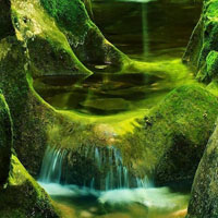 美丽的瀑布水流风景QQ头像图片大全