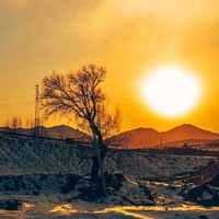 天际的一抹余晖风景,夕阳也是非常美丽的