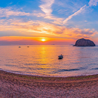 大连棒棰岛旅游风景太美丽了,夕阳风景图头像