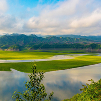 青山绿水大自然风景头像,辽宁丹东绿江村风光图片