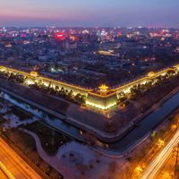 正方形城市夜景头像,西安城市夜景图片