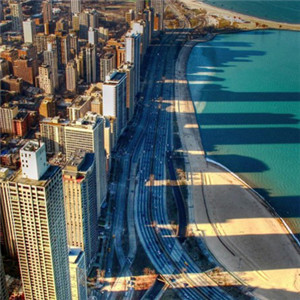 美国芝加哥城市风景高清头像图片