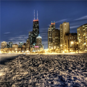 美国芝加哥城市风景高清头像图片