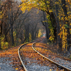 最美铁路风景头像 一望无边的铁路形成一道道美景