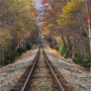 最美铁路风景头像 一望无边的铁路形成一道道美景