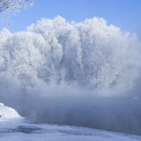 冰雪头像唯美风景,寒冷冬天冰雪风景图片