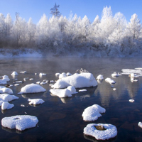 冰雪头像唯美风景,寒冷冬天冰雪风景图片