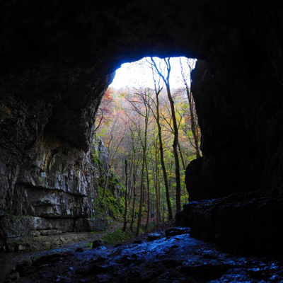 好看风景微信头像 天然形成的山洞洞口外的风景好美