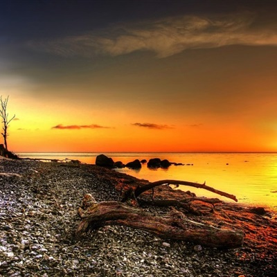 唯美夕阳微信头像 海岸唯美夕阳风景图片
