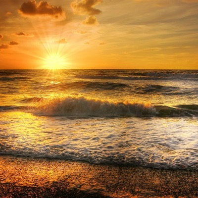 唯美夕阳微信头像 海岸唯美夕阳风景图片