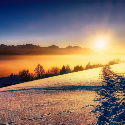 最好看的风景微信头像，冬季雪景优美自然风景高清图片