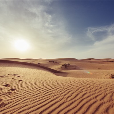 一望无垠荒凉的沙漠风景QQ微信头像图片