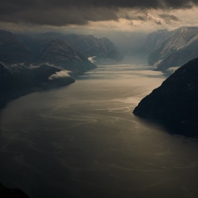 壮观的风景头像 挪威峡湾自然风景图片