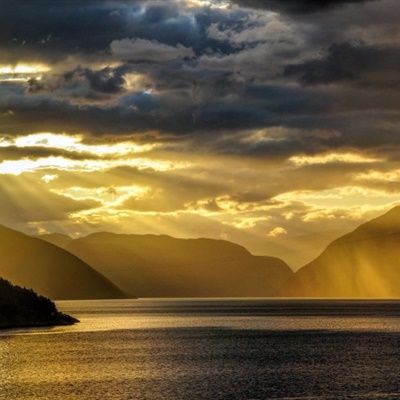 壮观的风景头像 挪威峡湾自然风景图片