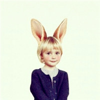 兔耳朵头像,兔耳朵小孩头像图片天真可爱萌哒哒