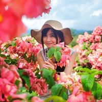 唯美意境森系高贵典雅的女生qq头像图片,与花有关的,拿着花的,戴花的,在花间的