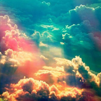 qq头像云彩,漂亮的五彩云朵,天空真的很美丽的