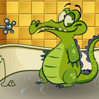 手机游戏鳄鱼小顽皮爱洗澡QQ头像图片_小顽皮很可爱，很滑稽