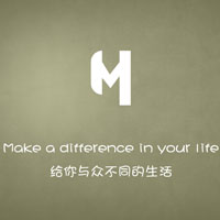 创意字母头像,带有英文+中文的